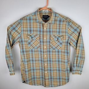 Surf Pendleton Mens Plaid Button Up Shirt Medium